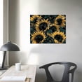 thumbnail image 4 of Orinice  Sunflower  Cats Canvas Wall Art, Cute Black Cats In Sunflowers Poster for Room Aesthetic, Dark Botanical Flower Pictures, Animal Floral Prints for Wall Decor 16x12in, 4 of 6