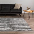 thumbnail image 2 of Addison Reston Contemporary Stripe Shag Gray Area Rug, 2 of 8