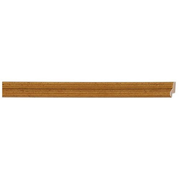 Picture Frame Moulding (Wood) 18Ft Bundle - Traditional Antique Gold Finish - 1" Width - 7/16"