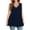 Navy, variant on Plus Size Womens Tank Sleeveless Tops Summer Flowy V Neck Loose Casual Top Ladies Basic Tanks 1X-5X