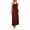 Wine, variant on ​Women's Short Sleeve Midi Dress​ - Summer Casual Knotted Front Design, Camisole Style for Semi-Formal Events Black M