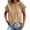 Khaki, variant on Linen Tops for Women Womens Linen Cotton Blouses Summer Linen Clothes for Women Short Sleeve V Neck Blouse Summer Casual Loose Fit Top by Gbobgt Beige M