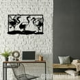 thumbnail image 5 of Craftnamesign Custom Japanese Cranes Dance Metal Wall Art LED Light, 5 of 5