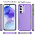 thumbnail image 3 of Galaxy A35/A55 5G Case ,2 in 1 Phone Case for Samsung Galaxy A55 5G 6.6 inch ,Takfox Shockproof Protection Heavy Duty Armor Hard Plastic & Rubber Rugged Full Body Bumper Cover ( Purple ), 3 of 11