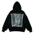thumbnail image 5 of Women's Hooded Sweatshirt with Mesh Back Cutout Design,Casual Long Sleeve Pullover Top with Pocket,Street Style Loose Fit Sporty Hoodie,Breathable Comfortable Daily Wear for Outdoor Activities Black, 5 of 5