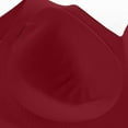 thumbnail image 5 of Sailboat Seamless Bras for Women Ribbed Wireless Push Up Full Coverage Adjustable Everyday Sports Bra Solid Color Plus Size Wine 36, 5 of 5