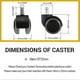 thumbnail image 2 of Office Chair Caster Wheels, 5-Pack, Fit IKEA Chair (10mm x 22mm) Heavy Duty JR2025032601188, 2 of 5