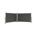 thumbnail image 1 of Auvent Rétractable Double Face – Séparateur d'Intimité Extérieur – Patio, Terrasse et Balcon – Polyester 280 g Résistant à la Pluie et aux UV – Installation Facile – Gris, 71x236 Pouces, 1 of 7