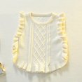 thumbnail image 2 of Coerni Toddler Girls Sweater Vest Pullover Crewneck Sleeveless V-Neck Ruffle Knitwear Tank Tops Fall Winter Clothes, 2 of 4