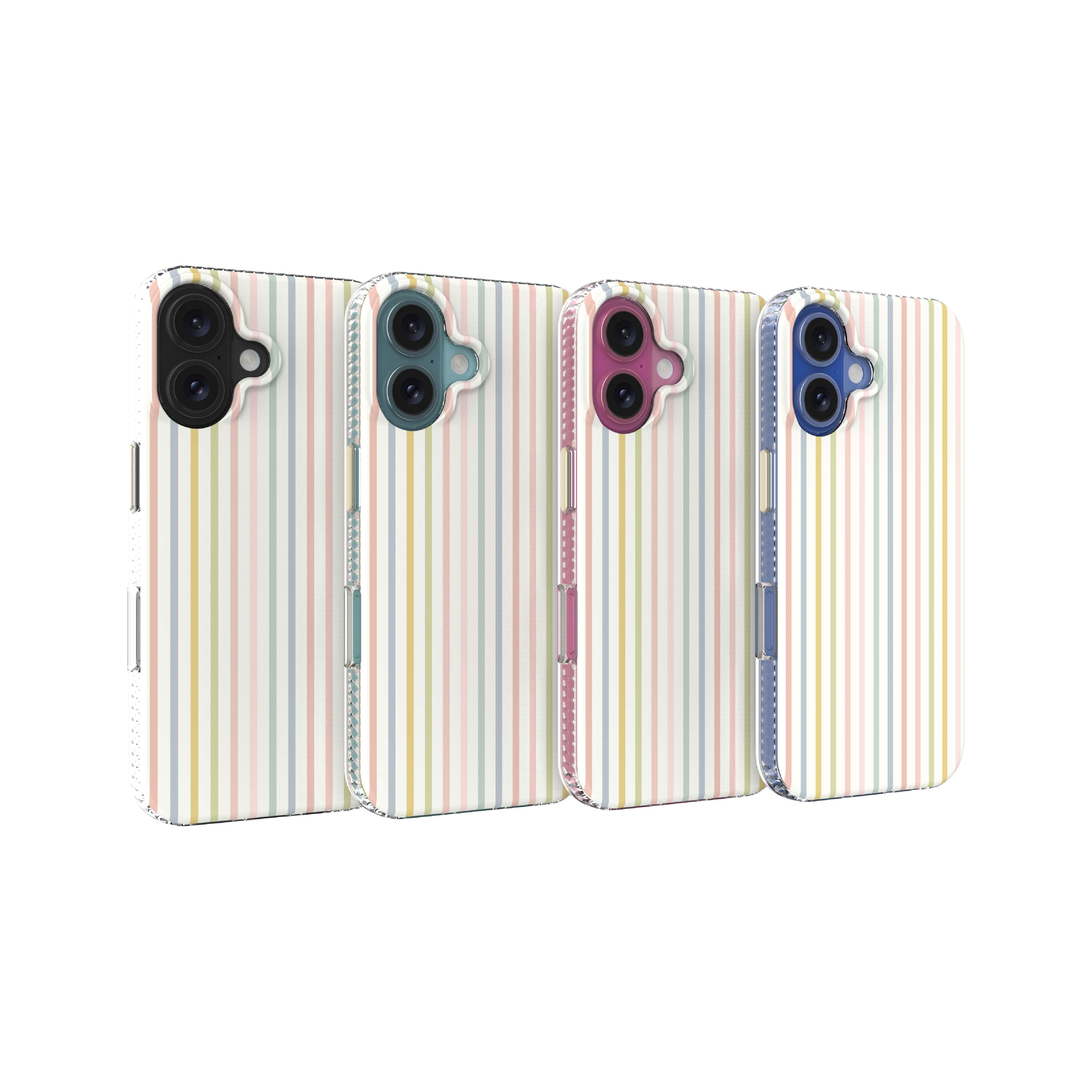 onn Phone Case for iPhone 16, MagSafe Compatible - Multicolor Stripe