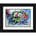 thumbnail image 1 of Kovacs, Anna Brigite 14x11 Black Ornate Wood Framed with Double Matting Museum Art Print Titled - Still Life with Wildflowers, 1 of 4