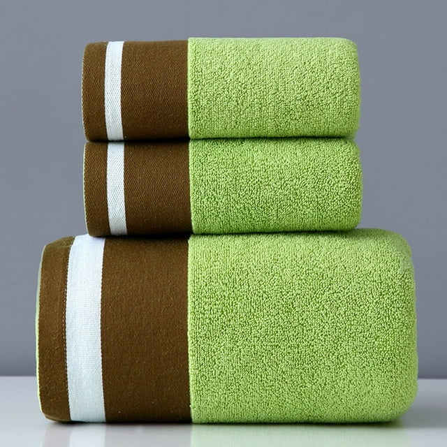 3Pcs Breathable Soft Cotton Towels Soft And Fluffy Machine Washable Towels For Spa Wedding Resgisry Or Gym Use