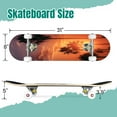 thumbnail image 2 of 31'' Complete Skateboard 7 Layer Canadian Maple Double Kick Deck Skateboards Silhouetted Palm Trees Sunset Southern California Skate Board for Beginner Adult Gifts, 2 of 5
