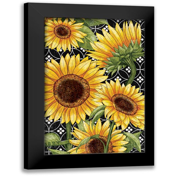 Allen, Kimberly 11x14 Black Modern Framed Museum Art Print Titled - Sunflower Field