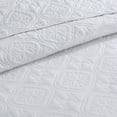 thumbnail image 4 of 510 Design King/Cal King Size 3-Piece Quilt Set, Reversible Damask Bedspread with Shams, White, All Season, 4 of 8