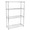 Silver:4-Tier, variant on paproos 5 Tier Metal Storage Shelves, Kitchen Storage Shelf with Hooks,Metal Storage Shelves Unit Perfect for Laundry Bathroom Closet Shelves Microwave Stand (Black)