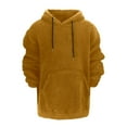 thumbnail image 3 of VNKIDY Men's Hoodies Winter Plush Solid Color Thermal Sweatshirts Long Sleeve Zipper Hooded Coat With Pockets For Cold Weather Relaxed Fit Tops, 3 of 5