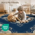 thumbnail image 4 of ODIKA 2'x3' Washable Doormat Non-Slip, Low Pile Vintage Maritime Cephalopod Motif Interlocking Nautical Octopus for Entryway, Kitchen, Laundry Room, 4 of 7