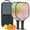 Black, variant on Pickleball Paddles Set Of 2, Fiberglass Surface, Fluid Smoke Aurora Art Style, 4 Balls & Bag