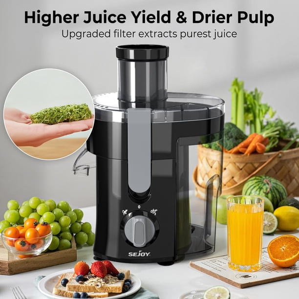 Centrifugeuse Et Presse-agrumes JU479 - Extraction De Jus Fruits Et Légumes Entiers - Gris