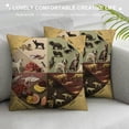 thumbnail image 3 of Orinice Cute Animals Graphic Decorative Cushion Throw Pillow Cover for Home Living Room Sofa Bedroom Car, Durable Cotton Linen Fabric, Square 1PC 12x12in, 3 of 5