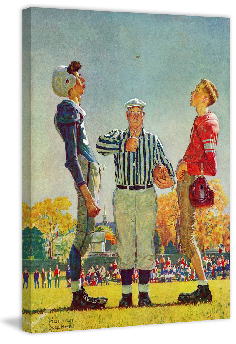 Marmont Hill "Coin Toss" by Norman Rockwell Painting Print on Canvas