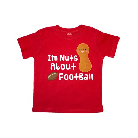 

Inktastic Football Funny Nuts About Football Gift Toddler Boy Girl T-Shirt