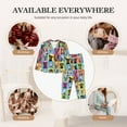 thumbnail image 4 of Uemuo Cute Dogs Collage Pattern Womens Pajama Sets,PJ Set for Women,Pajamas for Women Logo,Long Sleeve Pajama Set for Women,Soft Long Sleeve Top With Pants-X-Large, 4 of 9
