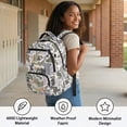 thumbnail image 3 of Binienty Duck Camo Cute Girls School Backpack 5th Grade Large Capacity Lightweight Bookbag with Front Pockets Daypack Kids School Supplies, 3 of 8
