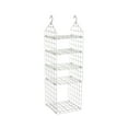thumbnail image 1 of Organizador de armario colgante plegable de múltiples capas, de plástico, ideal para ropa, suéteres, toallas, pijamas, sombreros (uno grande y tres pequeños, blanco), 1 of 5