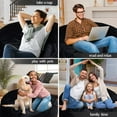 thumbnail image 6 of 3FT Bean Bag Chair Bean Bag Chairs for Adults Bean Bag with Filler Big Beanbag Chair for Gaming Large Memory Foam Bean Bags with Dutch Velet Cover for Living Room Bedroom, (36×36×24")-Black, 6 of 14