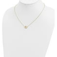 thumbnail image 5 of 14K Yellow Gold Brushed Polished & D/C Circle Necklace (18 X 11) Made In Italy sf2247-18, 5 of 6