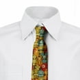 thumbnail image 3 of Men's Tie, Fantasy Alien Robots Print, 3.7", Multicolor, by Ambesonne, 3 of 4