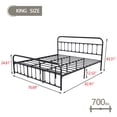 thumbnail image 3 of EvinTer Platform Metal King Bed Frame, Suitable for All Ages, Black, 3 of 6
