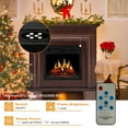 thumbnail image 5 of 36" Freestanding Electric Fireplace with Remote Control for Brightness Adjustment, Indoor Fireplace Heater with ,Mantel, 750W/1500W, 5 of 6
