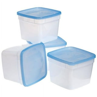 Freezer Storage Container, 1 Pt, White, Plastic, (5/Pack), Stor-Keeper  386372