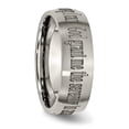 thumbnail image 5 of Chisel Titanium Brushed Serenity Prayer Laser Design 8mm Band, 5 of 8