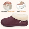thumbnail image 5 of EverFoams Women's Micro Suede Cozy Memory Foam Winter Slippers with Fuzzy Faux Fur Collar and Indoor Outdoor Rubber Sole, 5 of 6