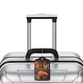 thumbnail image 5 of Disketp 2 Pcs Luggage Tag For Suitcase,Butterfly Sitting On A Flower Leather Baggage Tag With Stainless Steel Loop Privacy Cover For Women Men Girls, 5 of 5