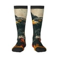 thumbnail image 2 of Lsque Ink Style Bald Eagle Printed Crew Socks Men's Women's LightWeight Thin Casual Calf Socks ,Knee High Socks,Cotton Socks, 2 of 9