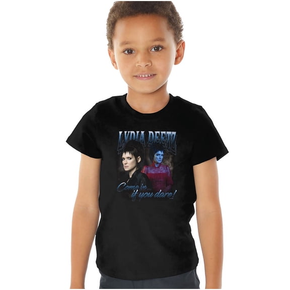 Beetlejuice Beetlejuice Lydia Homage Kids T Shirt (2) for Toddler Boys and Girls, Black