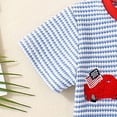 thumbnail image 7 of NOLDARES 4th July Baby Toddler Boy Outfit Short Sleeve T-Shirt and Casual Shorts with Pockets 2-Piece Summer Set Patriotic Stars Stripes(Light Blue,18-24 M), 7 of 7