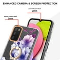 thumbnail image 3 of Allytech Galaxy A03S Case Cover, Soft TPU Back Cover with Ring Holder Stand Shockproof Anti-Scratch Slim Fit Bumper Phone Case for Samsung Galaxy A03S, Purple Flower, 3 of 4