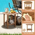 thumbnail image 2 of Nalone 2-Layer Outdoor Side Table, HDPE Weather-Resistant Adirondack Coffee Side Patio End Table for Living Room Bedroom, Outdoor Side Table Outside, Teak, 2 of 7