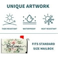 thumbnail image 3 of Welcome Spring Magnetic Mailbox Cover 18x21in Blooming Flowers Wreath Spring Summer Post Letter Box for Home Garden Yard, 3 of 6