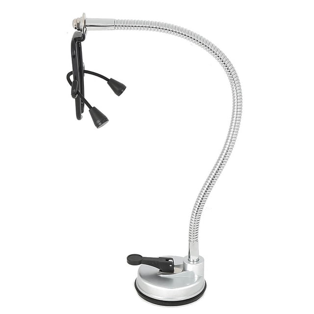 Soporte para secador de pelo con rotación libre de 360° y ventosa extraíble manos libres