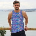 thumbnail image 6 of Pofeuu Colorful Mushrooms Print Men's Workout Tank Tops Sleeveless Muscle Gym Shirt Quick Dry-Small, 6 of 7
