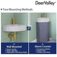 thumbnail image 2 of DeerValley 18"x13'' White Triangle Ceramic Wall Mount Sink Modern Above Counter Porcelain Bathroom Small Corner Sink with Faucet Hole and Overflow, DV-1V0222, 2 of 7