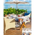 thumbnail image 5 of Outdoor Tablecloth with Umbrella Hole & Zipper, Fall Orange Blue Rectangle Tablecloth 60x84 Inch, Thanksgiving Pumpkins Botanical Vintage Patio Table Cover Waterproof Table Cloth for Party, 5 of 6