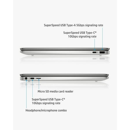 HP - 14" Micro-Edge Chromebook - AMD 3015Ce - 4GB Memory - 32GB eMMC